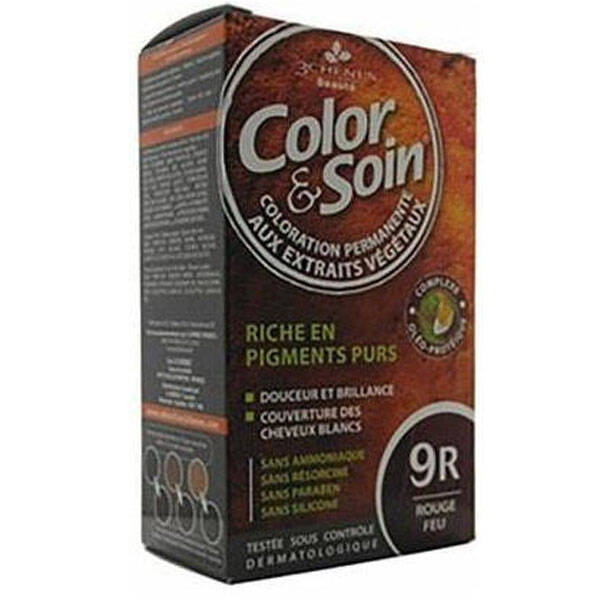 Краска для волос Colour Soin 9R Fire Red темно-рыжая