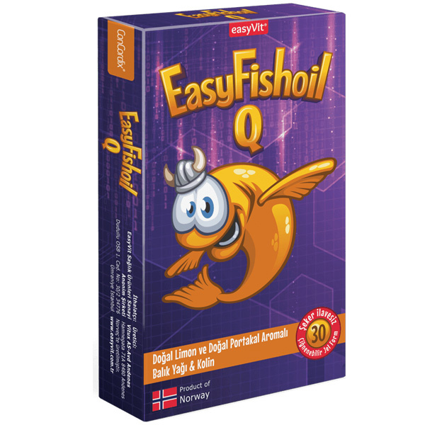 EasyFishoil Q Kids Жевательная добавка к пище 30 таблеток