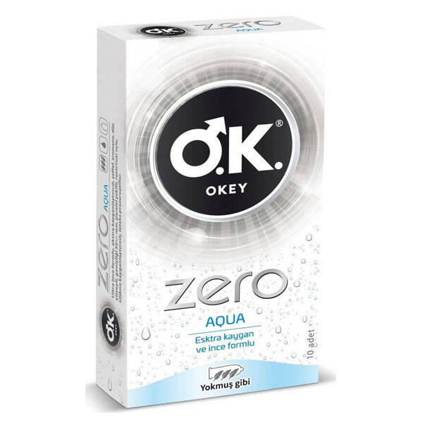 Okey Zero Aqua экстра скользкие и тонкие презервативы 10 штOkey Zero Aqua экстра скользкие и тонкие презервативы 10 шт
