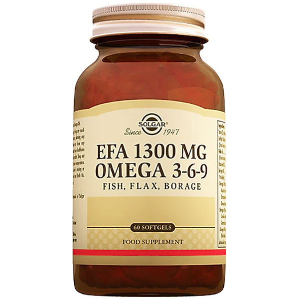 Solgar Omega 3-6-9 Efa 1300 Mg 60 Softgel Fish Oil Supplement