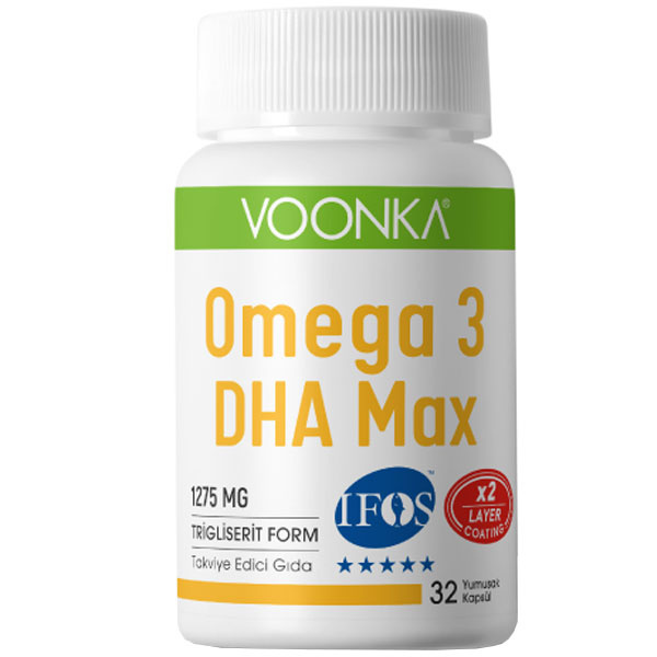 Voonka Omega 3 DHA Max Дополнительное питание 32 мягкие капсулы