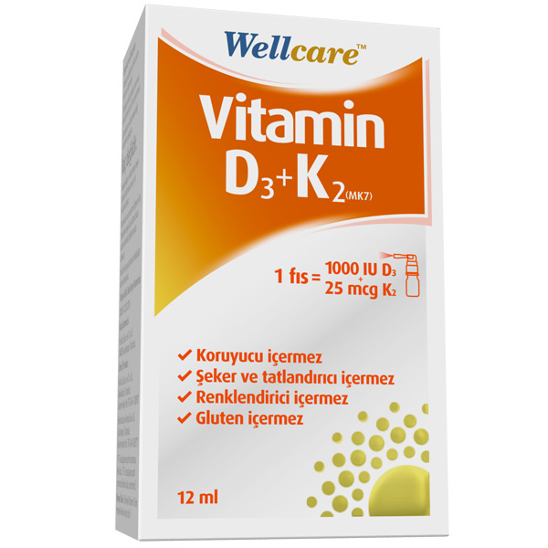Wellcare Vitamin D3K2 Spray 12 ML