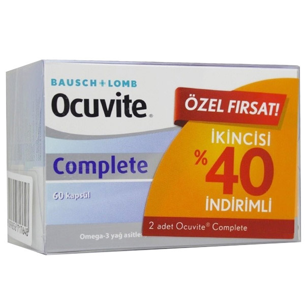 Ocuvite Complete 60 Capsules 2 Pack Omega 3 Supplement