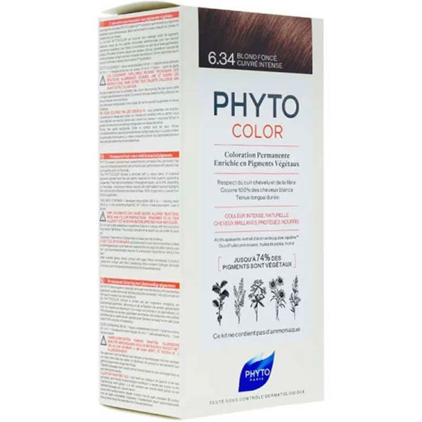Phyto Phytocolor Травяная краска для волос 6.34 Темно-русый медный