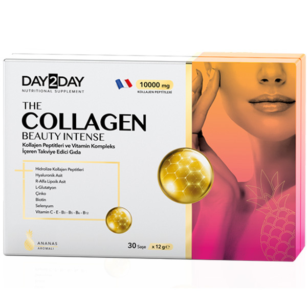 Day2day The Collagen Beauty Intense Pineapple Flavoured 30 Sachet Collagen Supplement