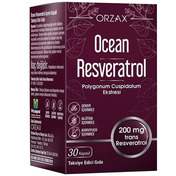 Orzax Ocean Resveratrol 200 мг 30 капсул