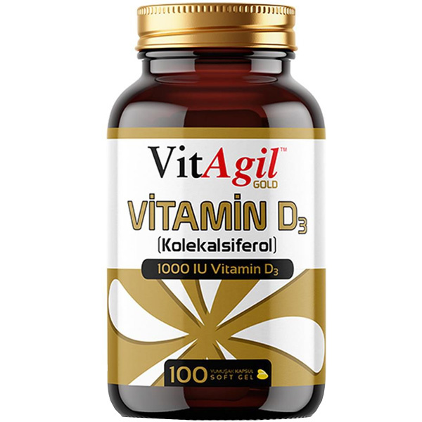 Allergo VitAgil Gold Витамин D3 1000 МЕ 100 капсул Дополнение к витамину D