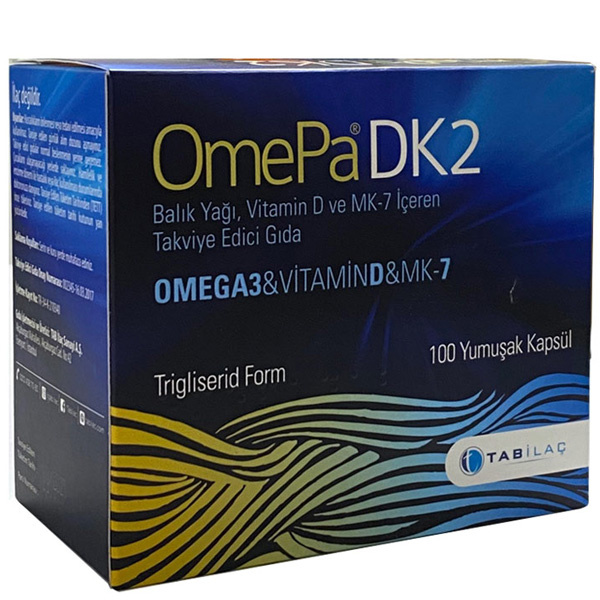 Omepa DK2 Омега 3 Витамин D Menaq7 100 мягких капсул