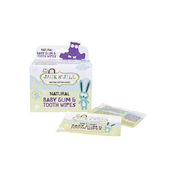 Jack N'Jill Natural Baby Gum And Tooth Wipes 25 Pieces Салфетки для чистки зубов и нёба для младенцев
