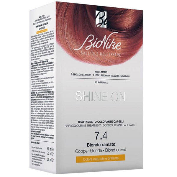 Bionike Shine On Hair Colouring Kit Copper Blonde No 7.4