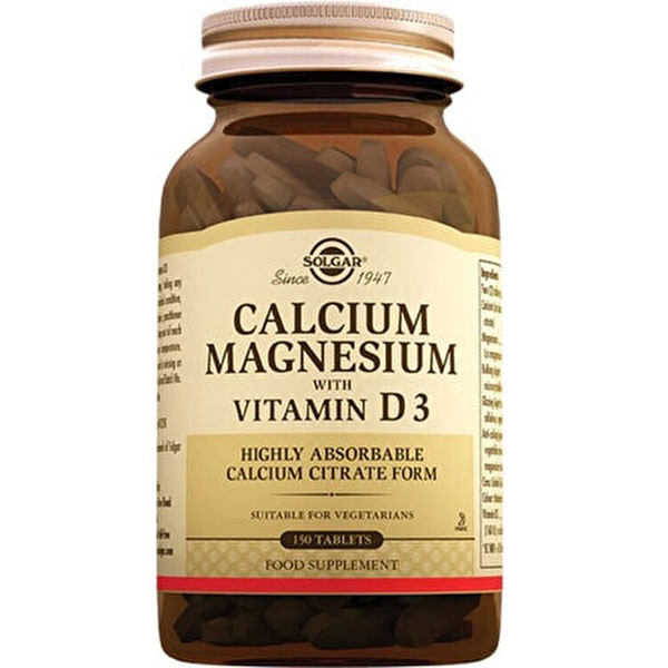 Solgar Calcium Magnesium With Vitamin D3 150 Tablets Дополнение к кальцию и магнию