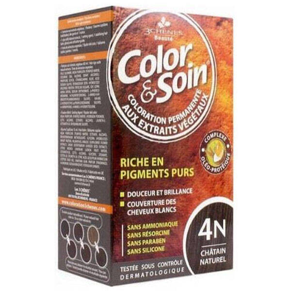 Краска для волос Colour Soin 4N Naturel Chestnut Натуральный каштан