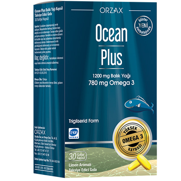 Рыбий жир Orzax Ocean Plus Omega 3 1200 мг 30 мягких гелей