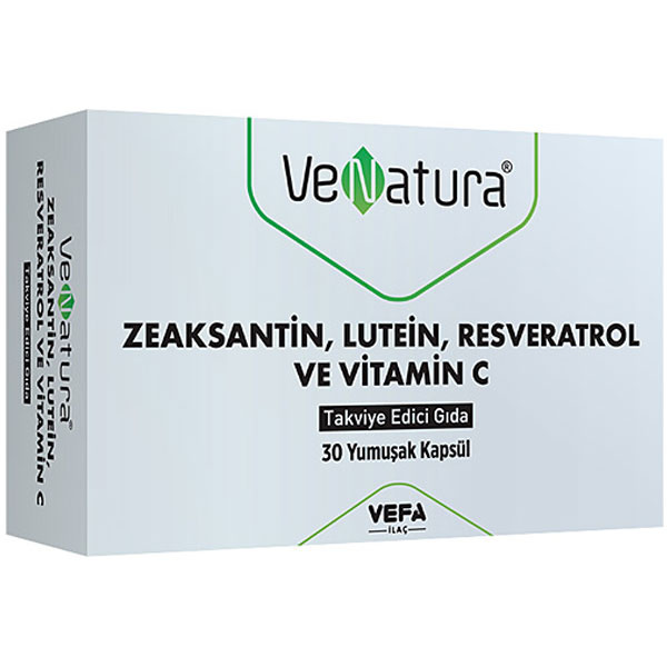 Венатура Зеаксантин Лютеин Ресвератрол и витамин С 30 мягких капсул