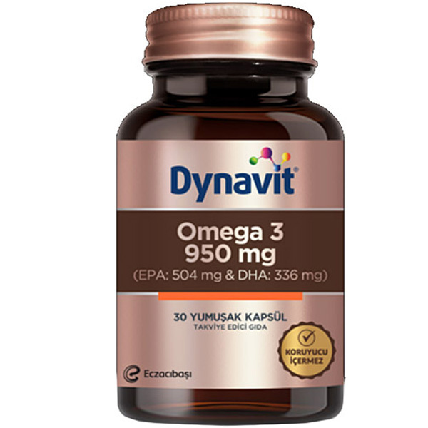 Dynavit Omega 3 950 мг Дополнительное питание 30 мягких капсул Omega 3 Supplement