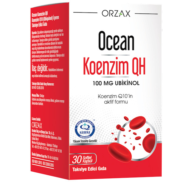 Orzax Ocean Coenzyme QH 100 мг 30 капсул Убихинол Пищевая добавка