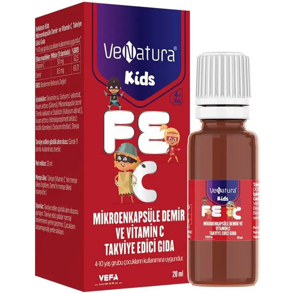 Venatura Kids Микрокапсулированное железо и витамин C 20 мл Добавка железа и витамина C для детей