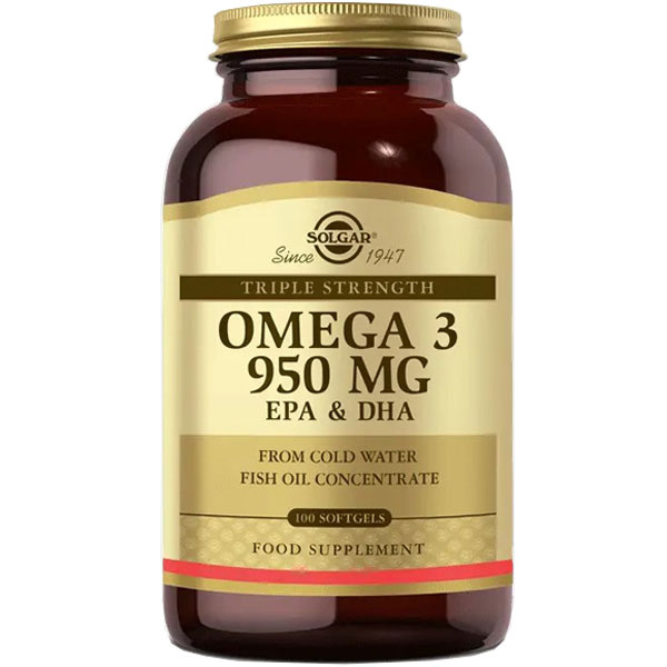 Solgar Omega 3 950 Mg 100 Softgel Fish Oil Supplement