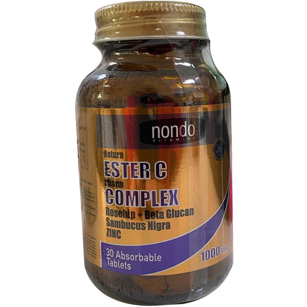 Nondo Vitamin Ester C Complex 1000 мг 30 таблеток Пищевая добавка, содержащая витамин С