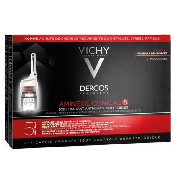 Vichy Dercos Aminexil Clinical 5 Men 21x6 мл Сыворотка против выпадения волос для мужчин
