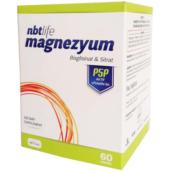NBT Life Magnesium P5P 60 капсул добавка магния