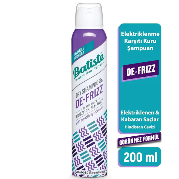 Batiste Dry Shampoo De Frizz Anti Frizz Dry Shampoo 200 ML