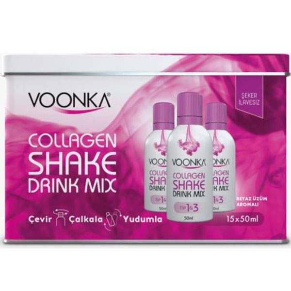 Voonka Beauty Collagen Shake Drink Mix 15x50 ML со вкусом белого винограда