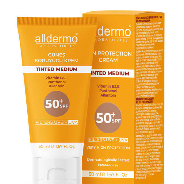 Alldermo Tinted Medium Cream Spf 50 50 ML увлажняющий тонированный солнцезащитный крем