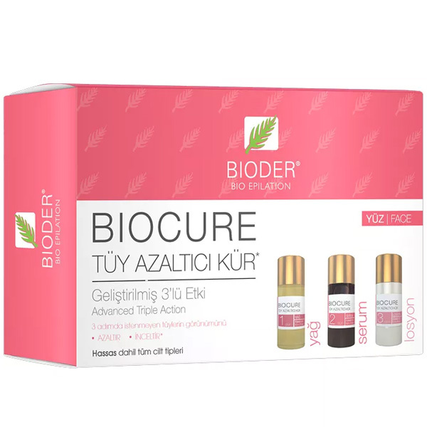 Bioder Biocure Hair Reducure Treatment for Face 3 Effect 3 x 5 ML