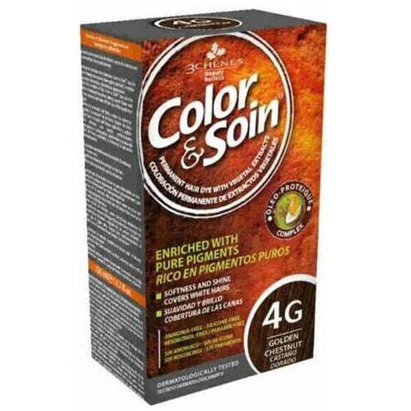 Краска для волос Colour Soin 4G золотисто-коричневый золотой каштан