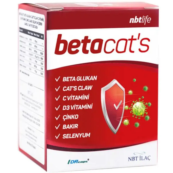 NBT Life Betacats 30 капсул добавка бета-глюкана
