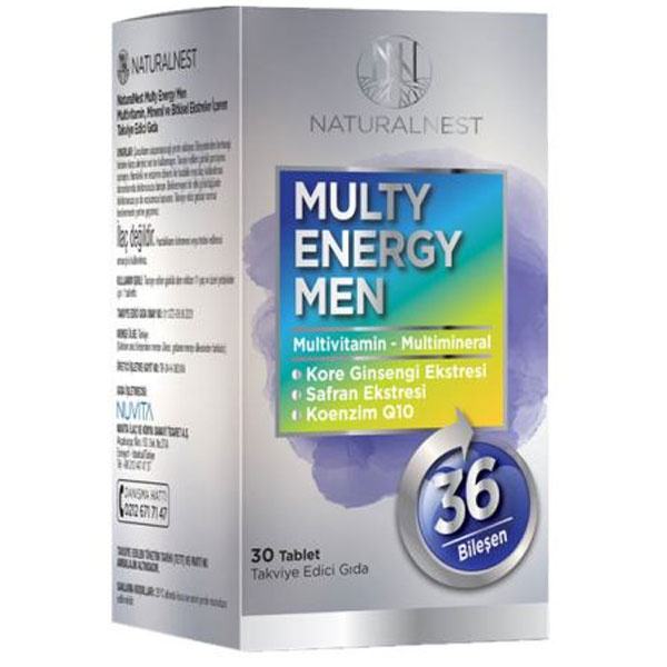 Naturalnest Multi Energy Men Дополнительное питание 30 таблеток