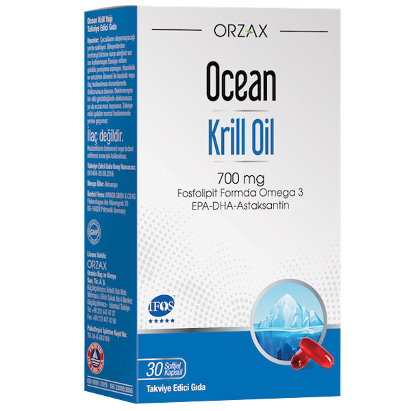 Orzax Ocean Krill Oil 700 мг 30 капсул Пищевая добавка