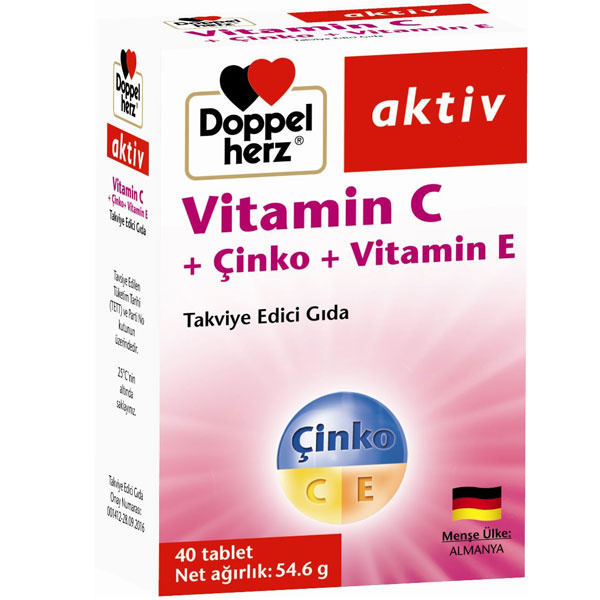 Doppelherz Витамин C Çinko Витамин E 40 таблеток
