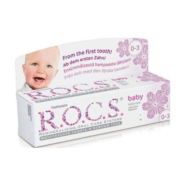 Rocs Baby 0-3 Возраст Зубная паста Экстракт липы