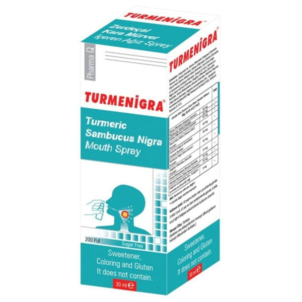 Turmenigra Turmeric Sambucus Nigra Mouth Spray 200 Puf 30 ML