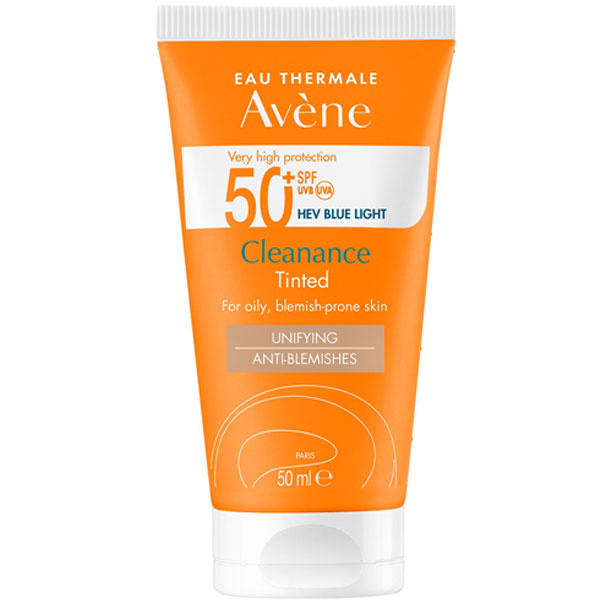 Avene Cleanance Solaire Tinted Spf 50 50 ML тонированный солнцезащитный крем для жирной кожи