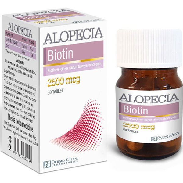 Алопеция Биотин 2500 мкг 60 таблеток
