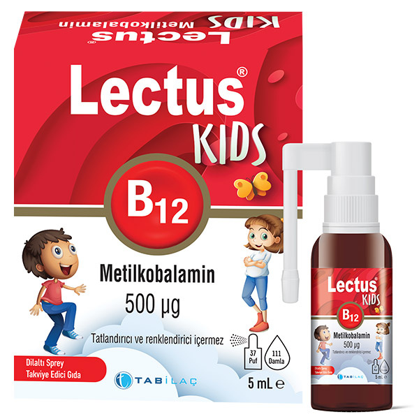 Лектус Метилкобаламин Кидс B12 сублингвальный спрей 5 мл