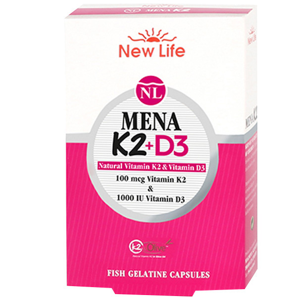 New Life Mena K2D3 60 капсул Добавка витамина К и витамина D