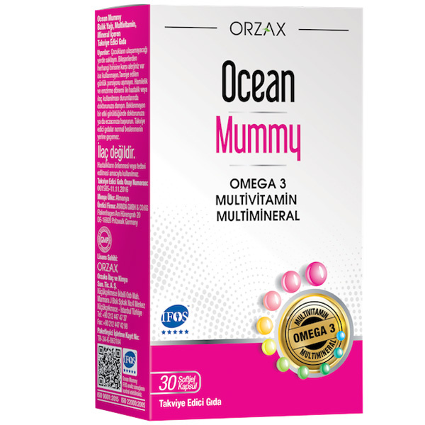 Orzax Ocean Omega 3 Mummy 30 капсул Рыбий жир