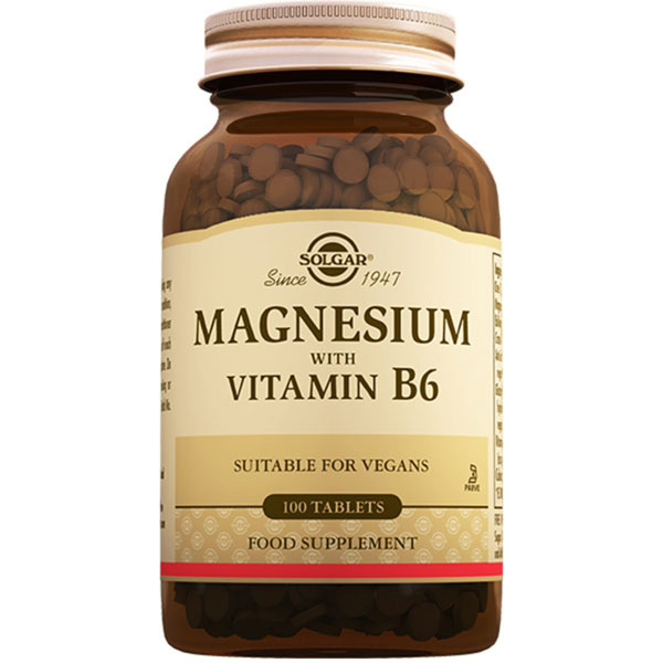Solgar магний витамин B6 100 таблеток магниевая добавка