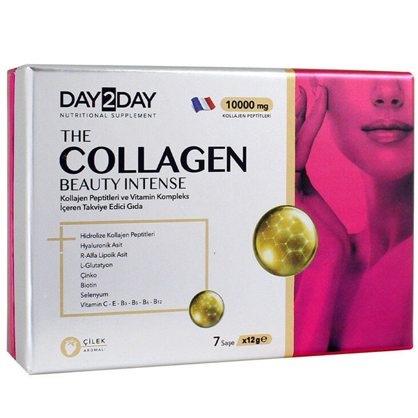 Day2day The Collagen Beauty Intense Strawberry Flavoured 7 Sachet Collagen Supplement