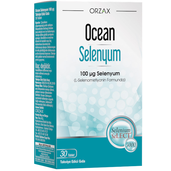 Orzax Ocean Selenium 100 Mcg 30 Selenium Supplement