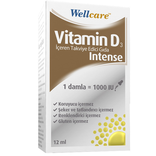 Wellcare Vitamin D3 Intense 1000 IU 12 ML Drops