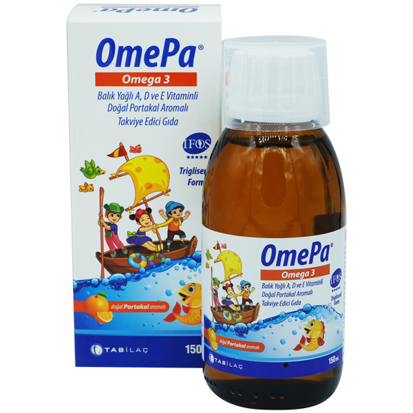 Omepa Омега 3 A D E Витаминный сироп со вкусом апельсина 150 мл