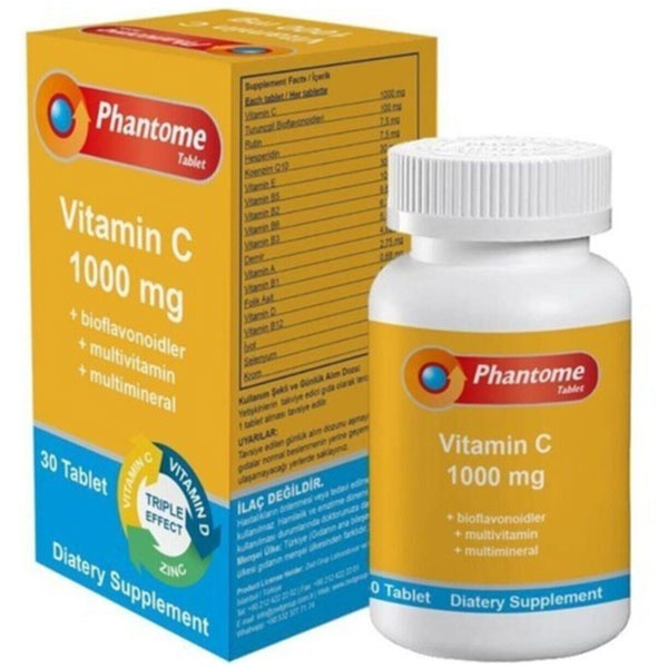 Phantome Tablet Vitamin C 1000 Mg 30 Tablets