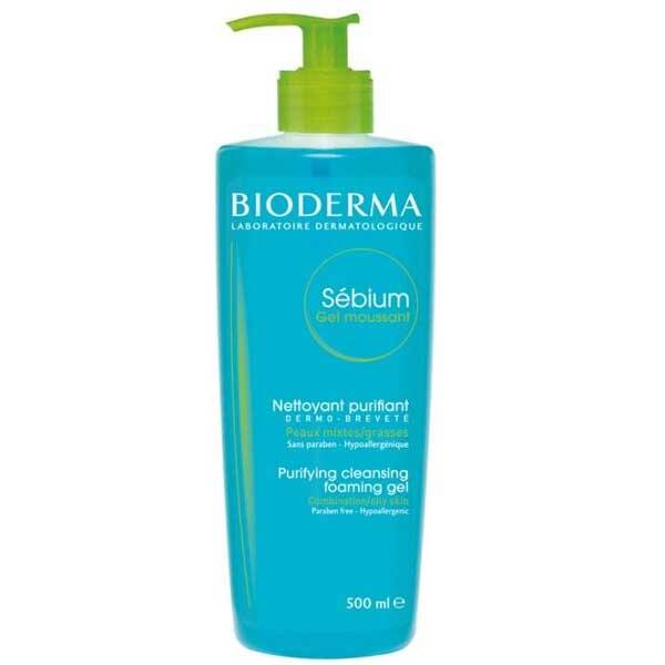 Bioderma Sebium Foaming Gel 500 ML Очищающий гель для лица для жирной кожи