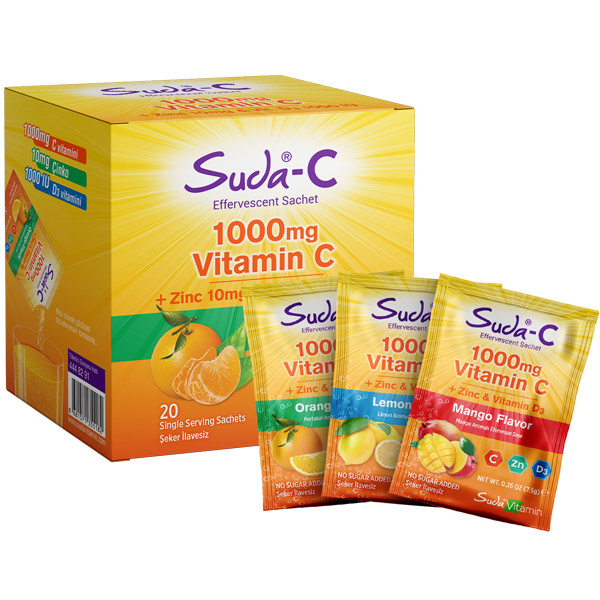 Suda Vitamin Suda C 1000 мг витамин C цинк витамин D3 20 саше