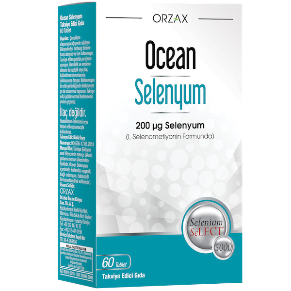 Orzax Ocean Selenium 200 Mcg 60 Tablets Selenium Supplement